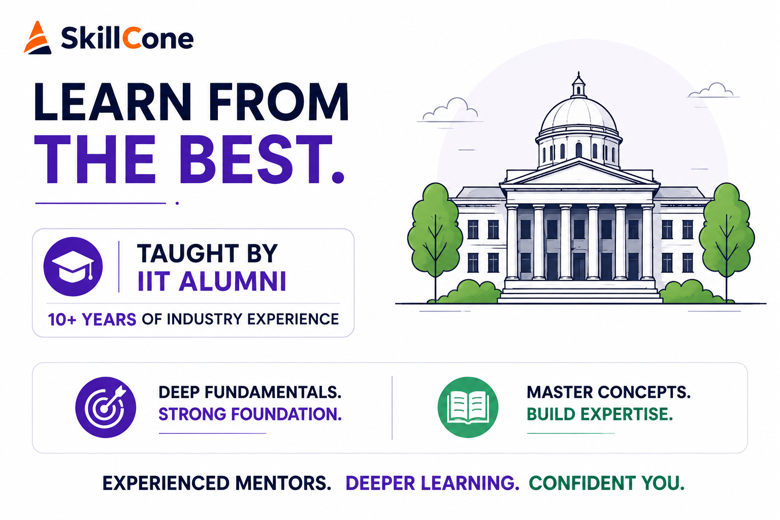 Learn from IIT alumni with industry experience